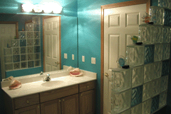 Glass Block and Vanity Image